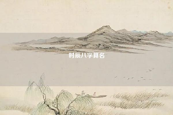 时辰八字算名 查询时辰八个字算命 命理 第1张 时辰八字算名 查询时辰八个字算命 命理 第1张
